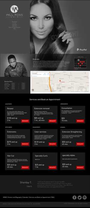Web Design by Willman for Stylist Will Ross | Design: #10406726