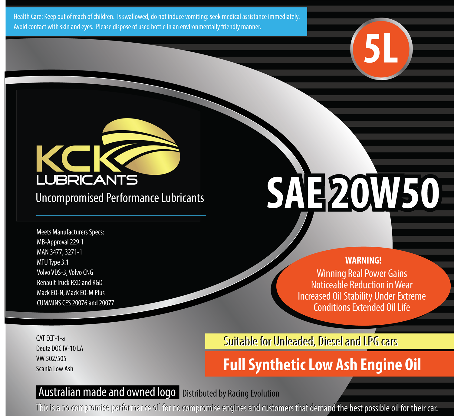 Label Design by shashi for KCK Lubricants | Design #10685597