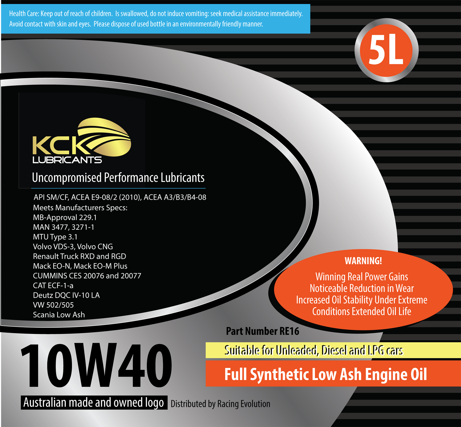 Label Design by shashi for KCK Lubricants | Design #10685602