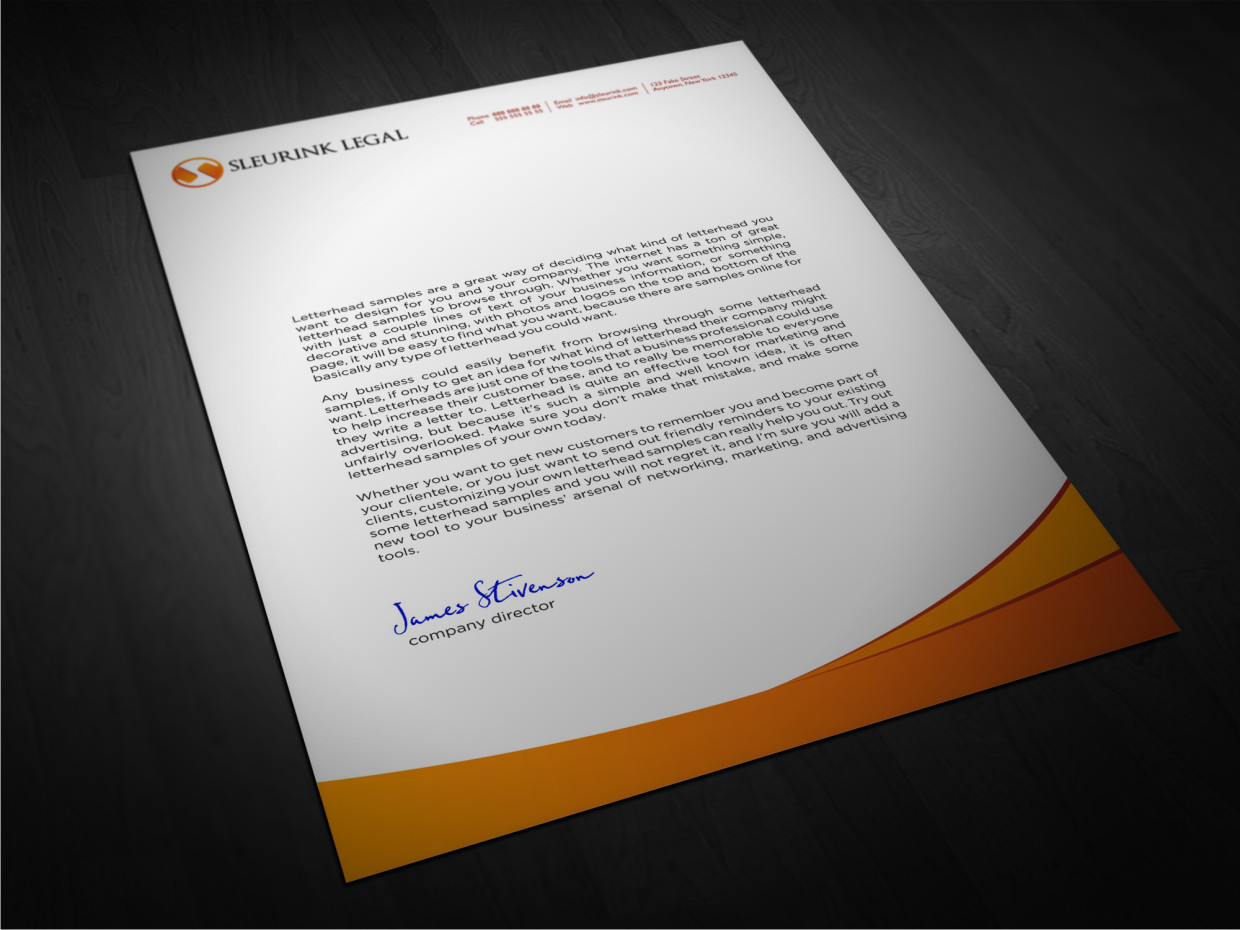 Letterhead Design by Atvento Graphics for this project | Design #2118622