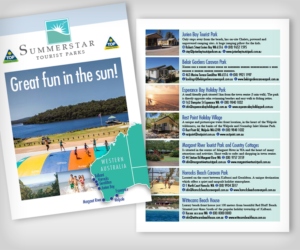 Summerstar Tourist Parks Brochure for tourist accomodation and caravan parks | Flyer Design by andrew3344