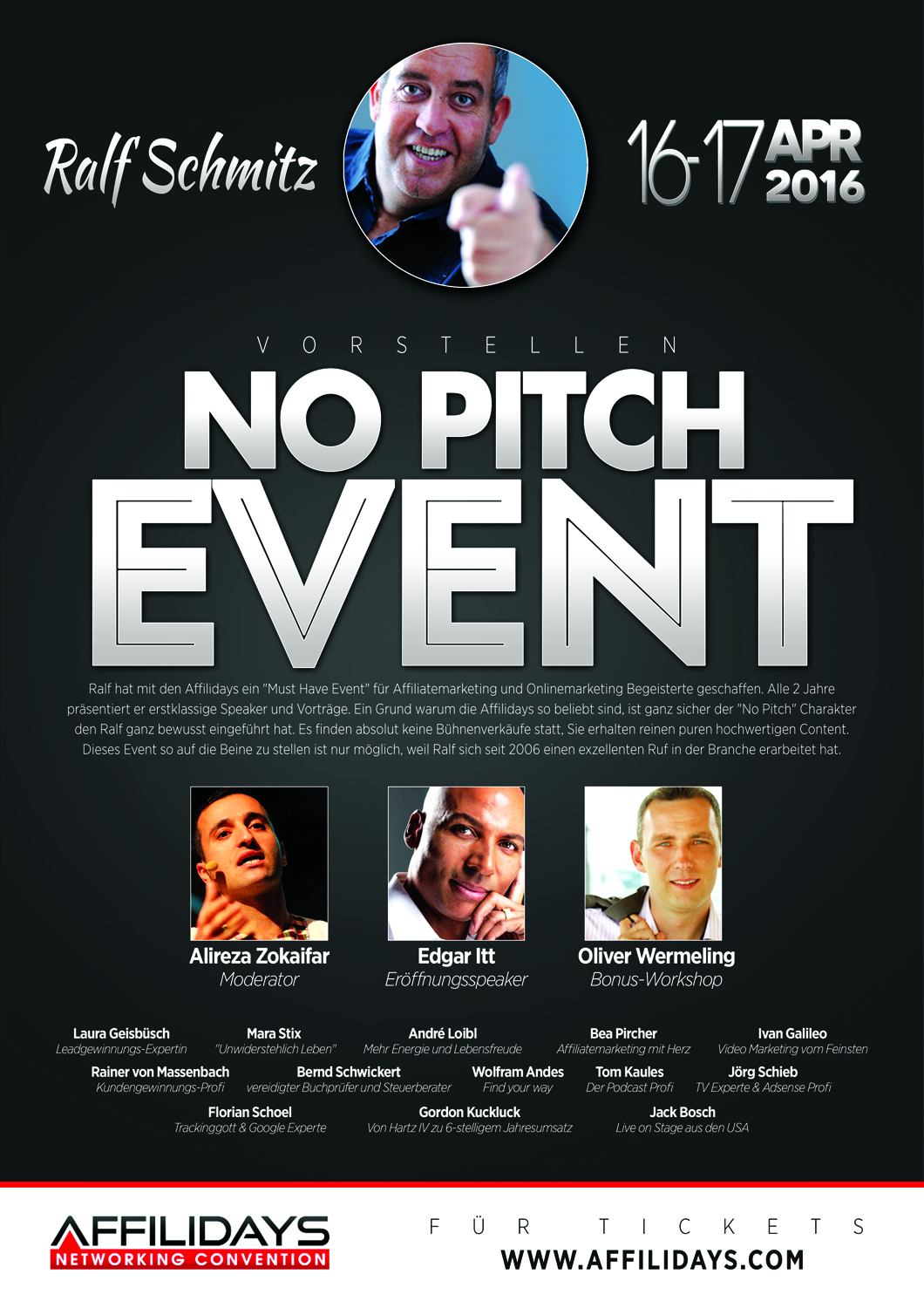 Flyer Design by Brian Ellis for Ralf Schmitz | Design #9803797