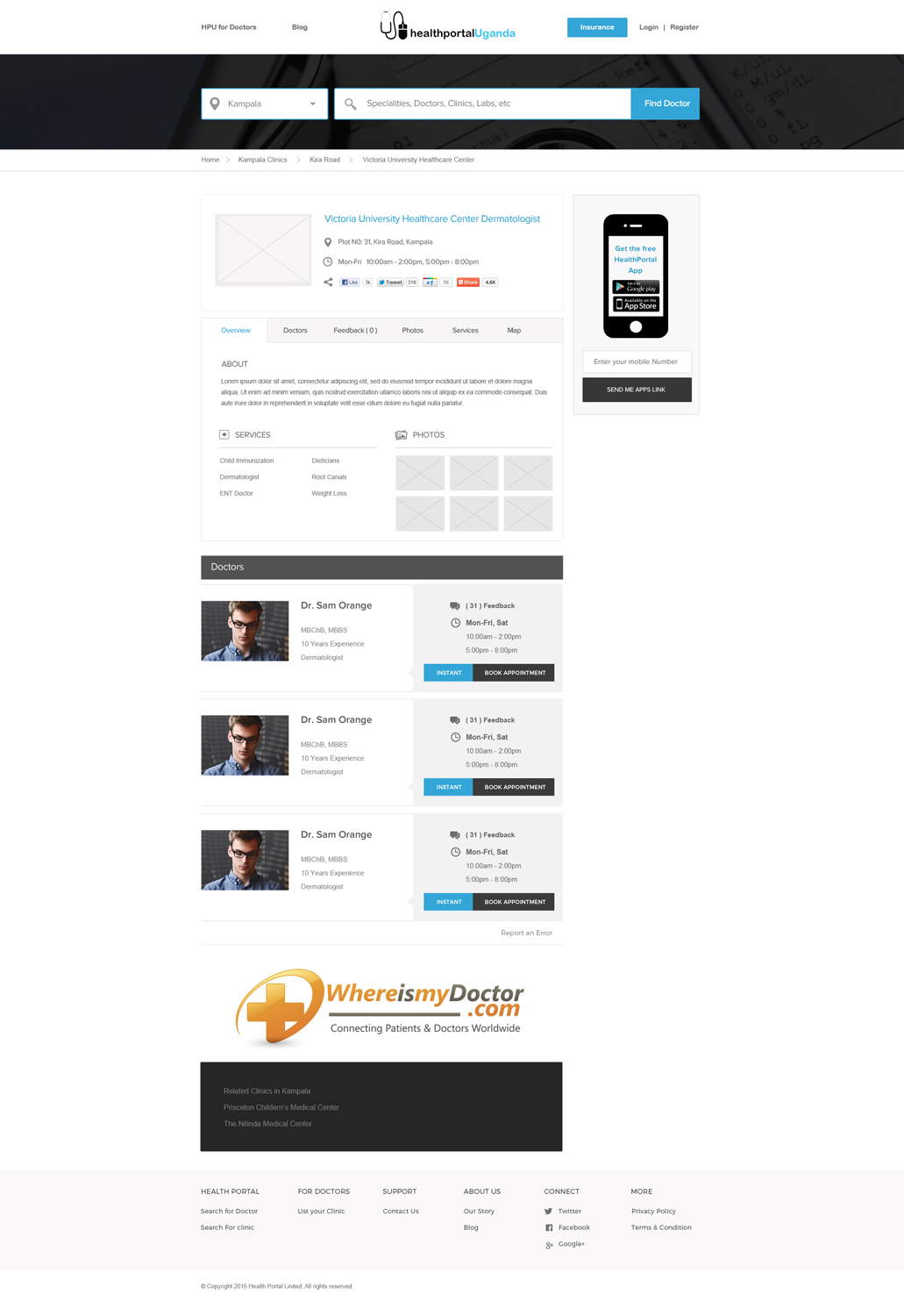 Web Design by Vikram M for Health Portal Limited | Design #9933968