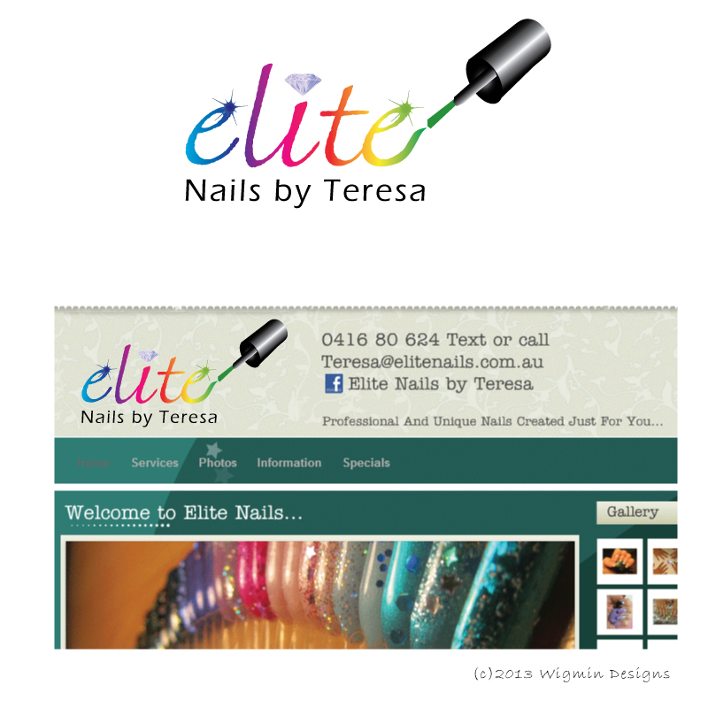 Logo Design by Wigmin for Elite Nails By Teresa | Design #2118716