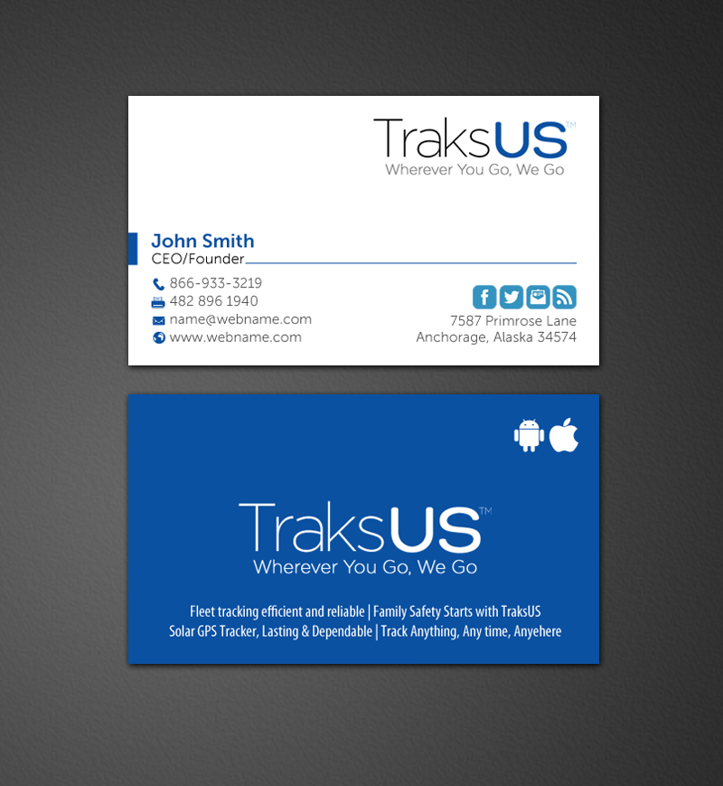 Business Card Design by chandrayaan.creative for traksus | Design #9841357