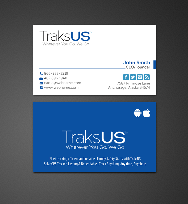Business Card Design by chandrayaan.creative for traksus | Design #9841358