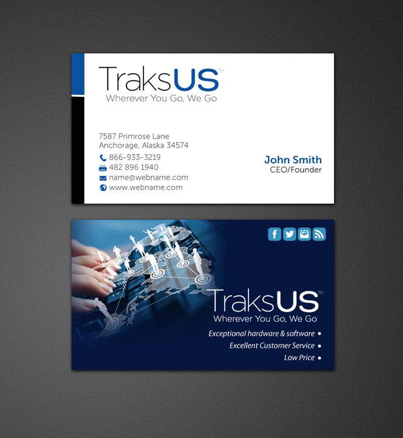 Business Card Design by chandrayaan.creative for traksus | Design #9841360