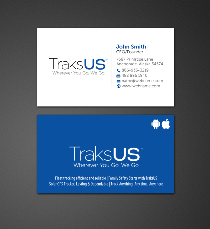 Business Card Design by chandrayaan.creative for traksus | Design #9841361