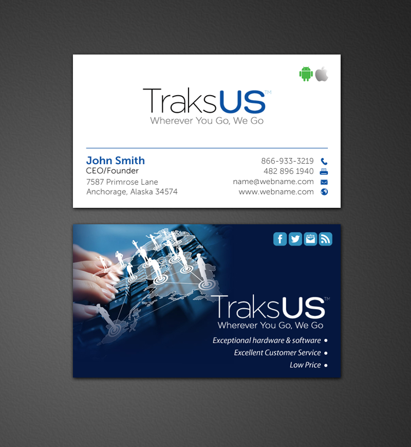 Business Card Design by chandrayaan.creative for traksus | Design #9841362
