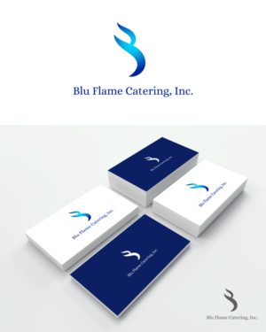 Logo Design by Zamm for Blu Flame Catering INC | Design: #9848798