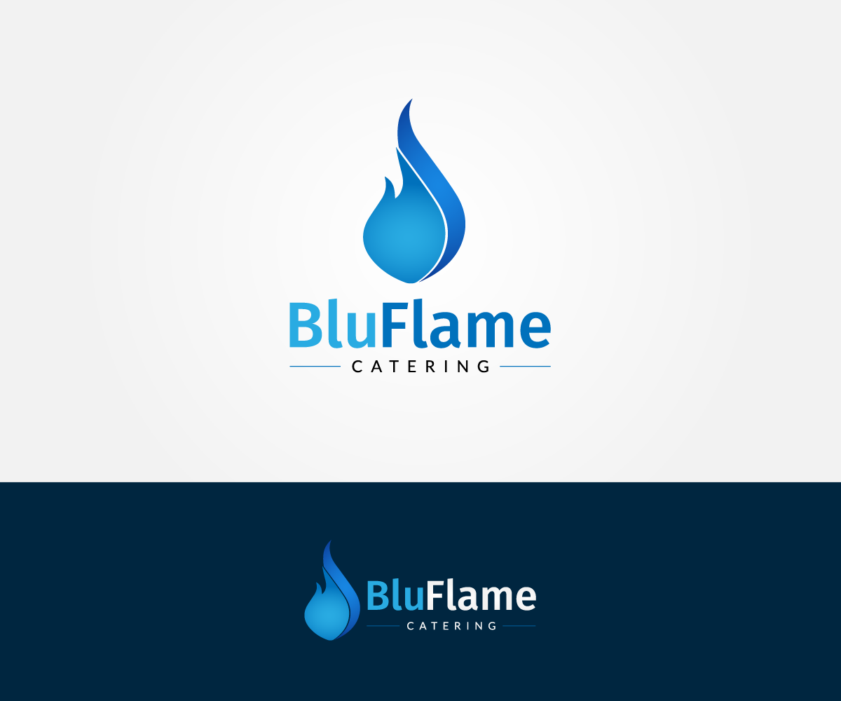 Diseño de Logo por Zamm para Blu Flame Catering INC | Diseño #9890418