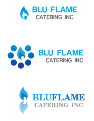 Logo Design by fransdesign for Blu Flame Catering INC | Design #9870505
