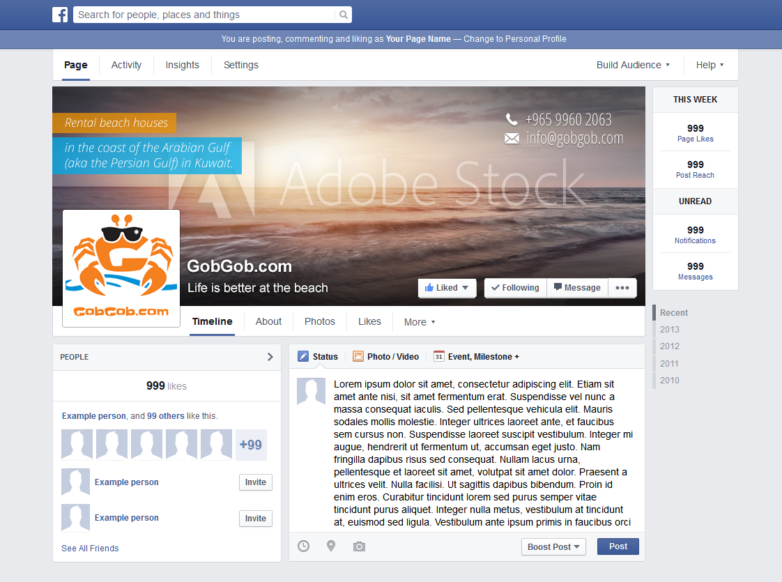 Facebook Design by lionx for this project | Design #10020692