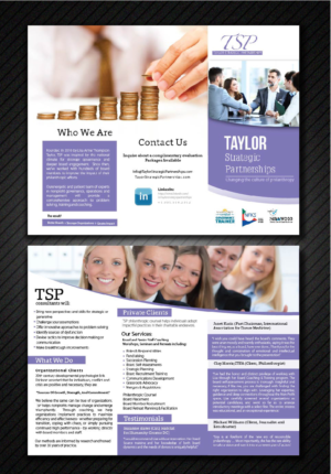 Flyer-Design von CreativeKlub für Taylor Strategic Partnerships, LLC | Design: #9839738