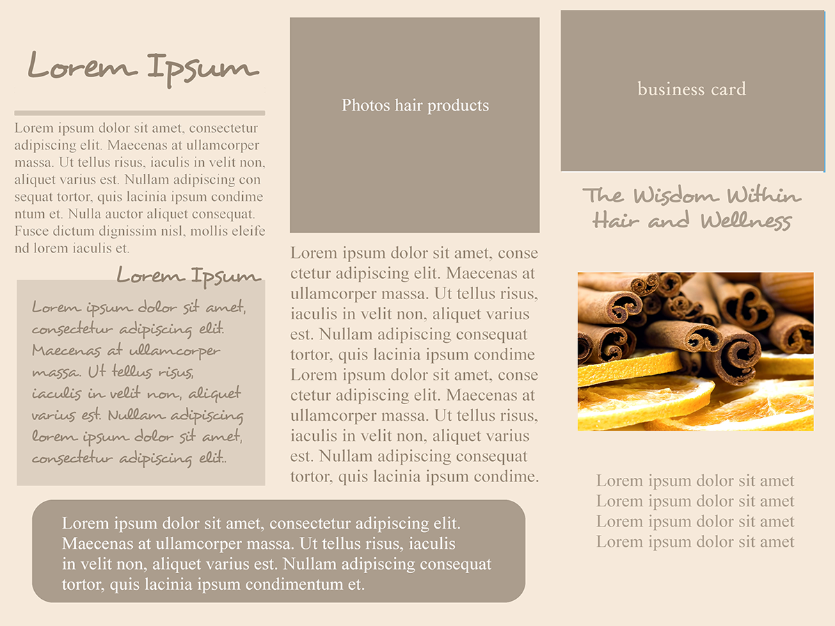 Design de Brochure par sparkley pour The Wisdom Within Hair and Wellness | Design #2149723