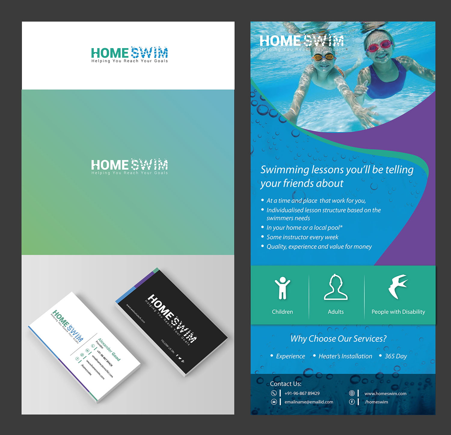 Design de Flyer par akriti pour Home Swim | Design #9835284