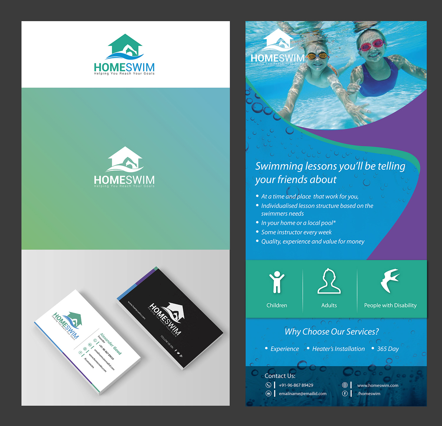 Design de Flyer par akriti pour Home Swim | Design #9841306