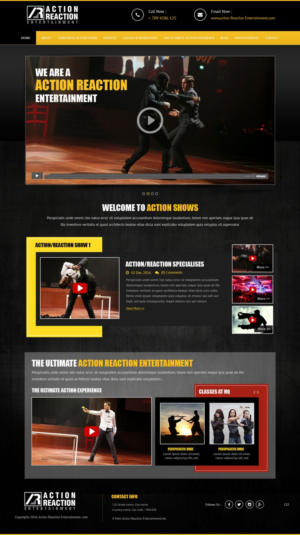 Web Design by pb for Action Reaction Entertainment | Design: #10012367