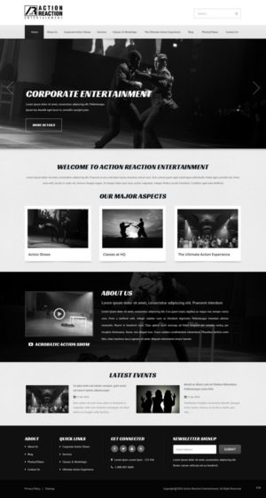 Web Design by pb for Action Reaction Entertainment | Design: #10012368