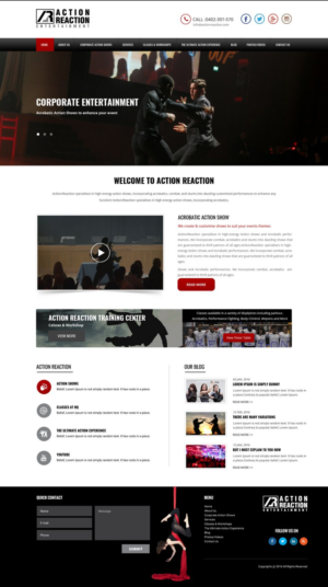 Web Design by pb for Action Reaction Entertainment | Design: #10074839