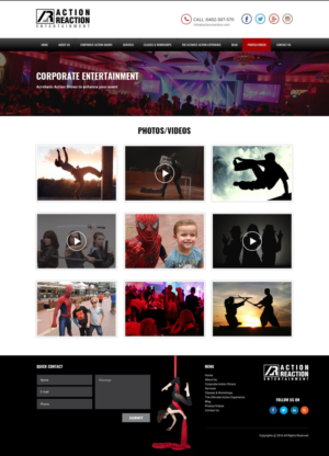 Web Design by pb for Action Reaction Entertainment | Design: #10103572