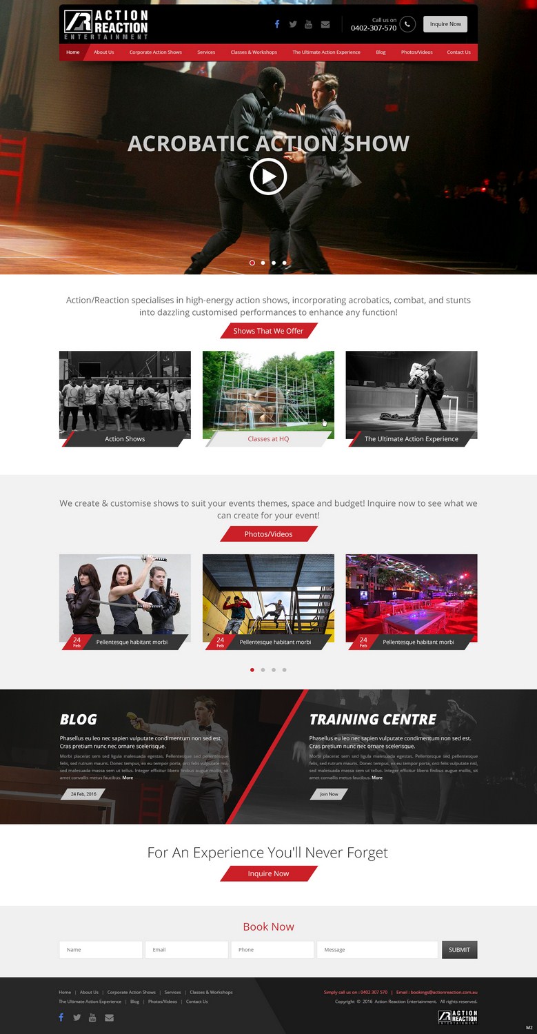 Web-Design von pb für Action Reaction Entertainment | Design #9934439
