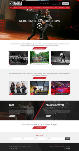 Web Design by pb for Action Reaction Entertainment | Design: #9934439