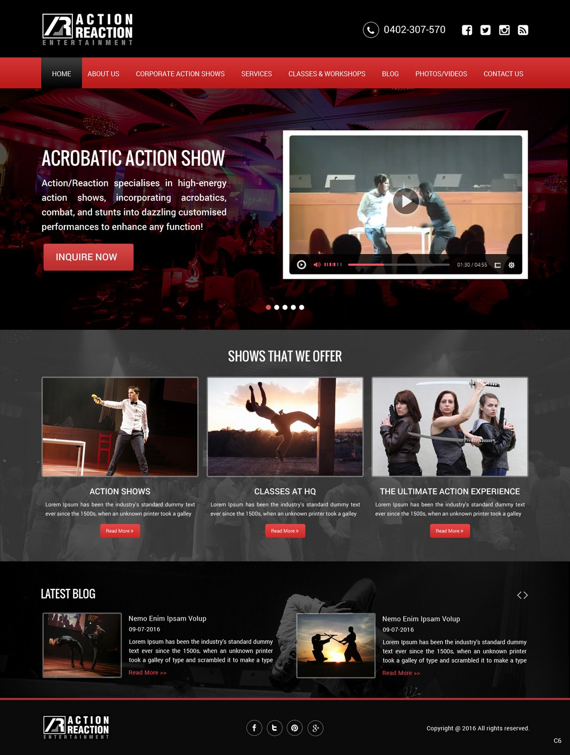 Web-Design von pb für Action Reaction Entertainment | Design #9934440