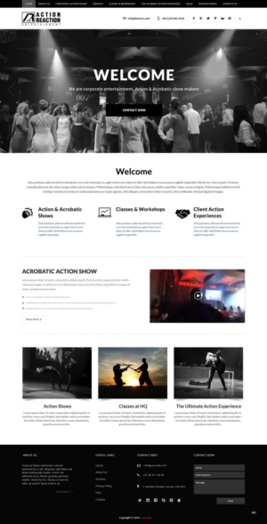 Web Design by pb for Action Reaction Entertainment | Design: #9941133