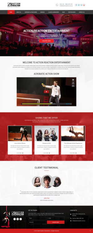 Web Design by pb for Action Reaction Entertainment | Design: #9941134