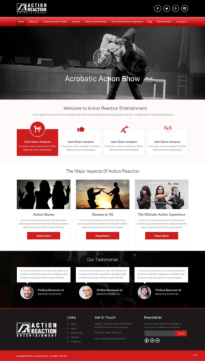 Web Design by pb for Action Reaction Entertainment | Design: #9941135