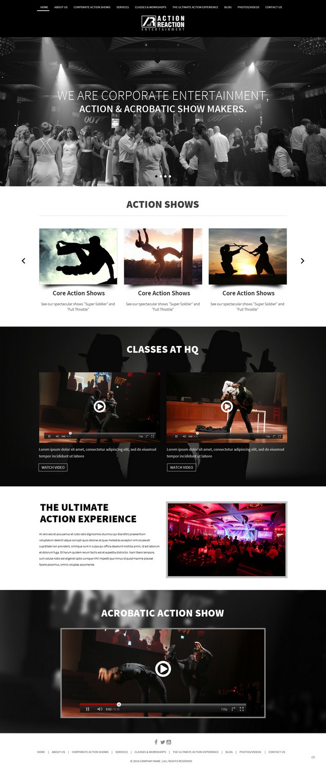 Web-Design von pb für Action Reaction Entertainment | Design #9946769