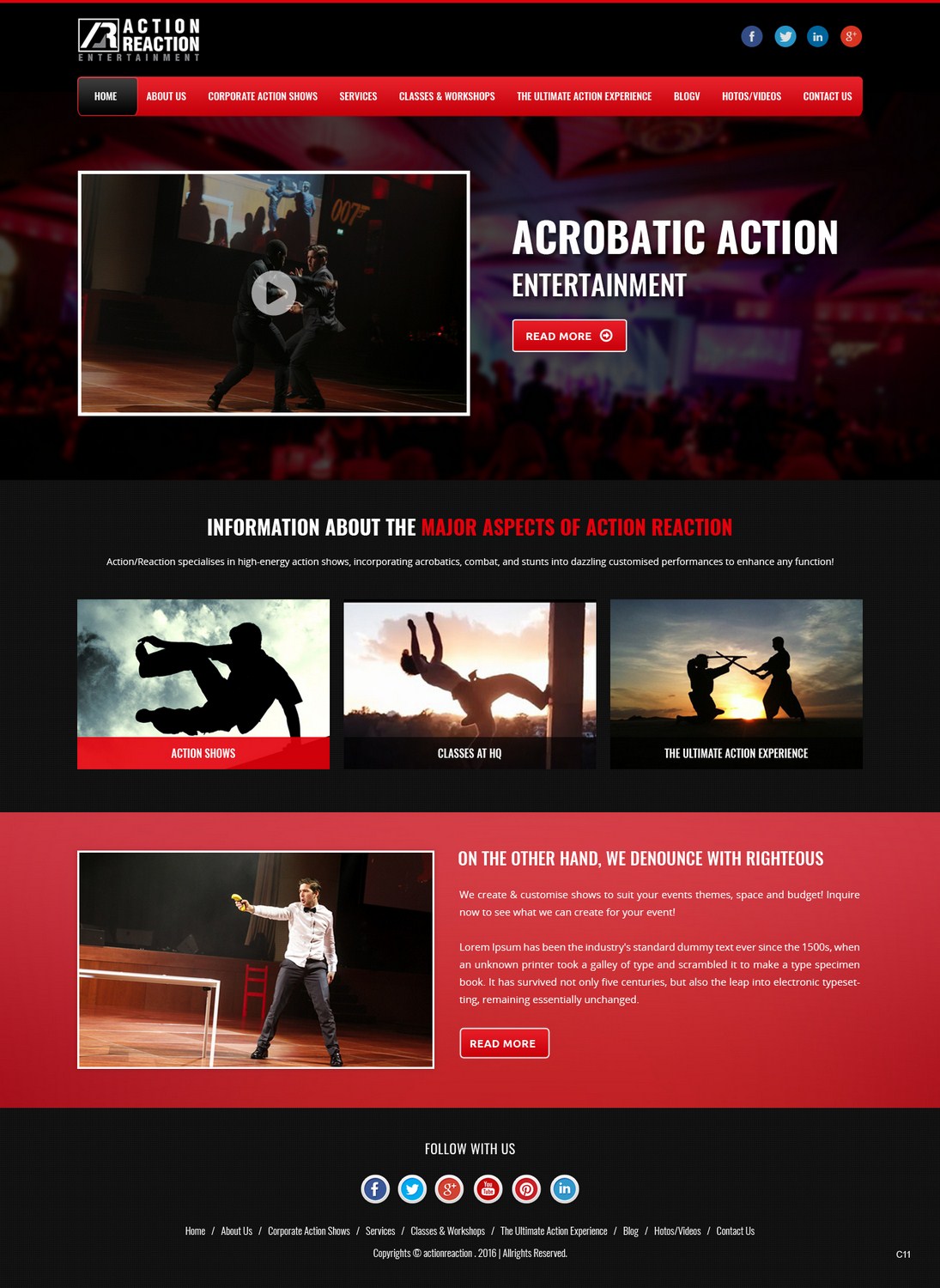 Web Design by pb for Action Reaction Entertainment | Design #9946774