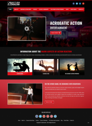 Web Design by pb for Action Reaction Entertainment | Design: #9946774