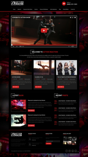 Web Design by pb for Action Reaction Entertainment | Design: #9979536