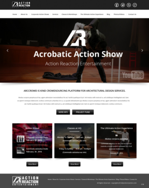 Web Design by pb for Action Reaction Entertainment | Design: #9979540