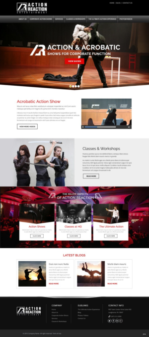 Web Design by pb for Action Reaction Entertainment | Design: #9979543
