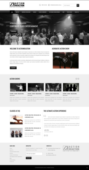 Web Design by pb for Action Reaction Entertainment | Design: #9982813