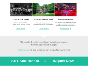 Web Design by George K for Action Reaction Entertainment | Design: #10012574