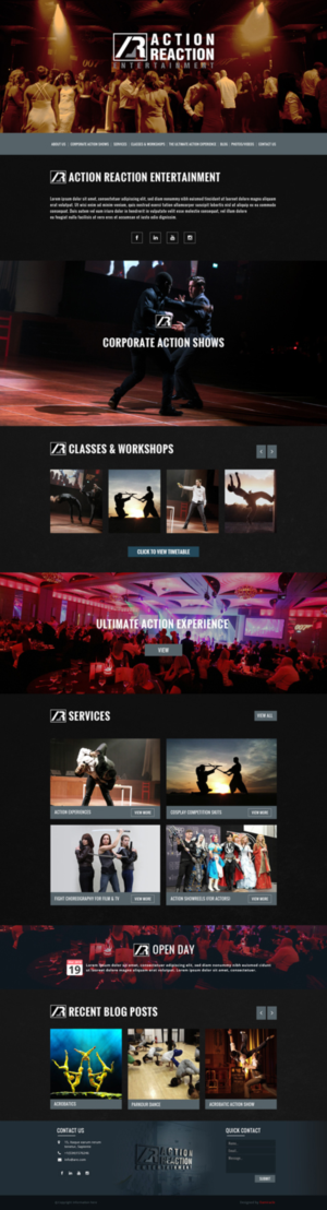 Web Design by Da Miracle for Action Reaction Entertainment | Design: #10184262