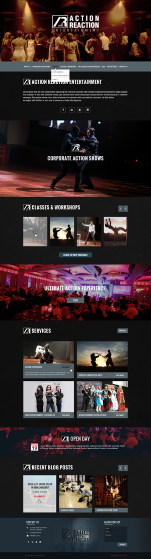 Web Design by Da Miracle for Action Reaction Entertainment | Design: #10184263