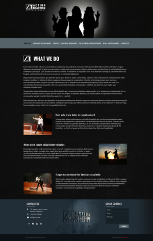 Web Design by Da Miracle for Action Reaction Entertainment | Design: #10235394