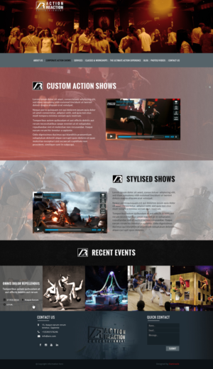 Web Design by Da Miracle for Action Reaction Entertainment | Design: #10235395