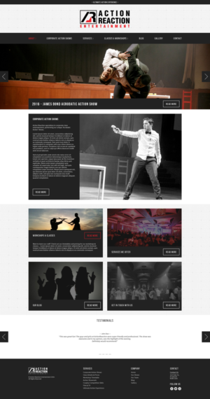 Web Design by Sheldonbrax for Action Reaction Entertainment | Design #10084095