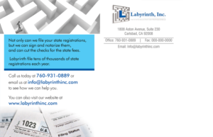 Postkarten-Design von Akshar Shailesh für Labyrinth, Inc. | Design: #9874706