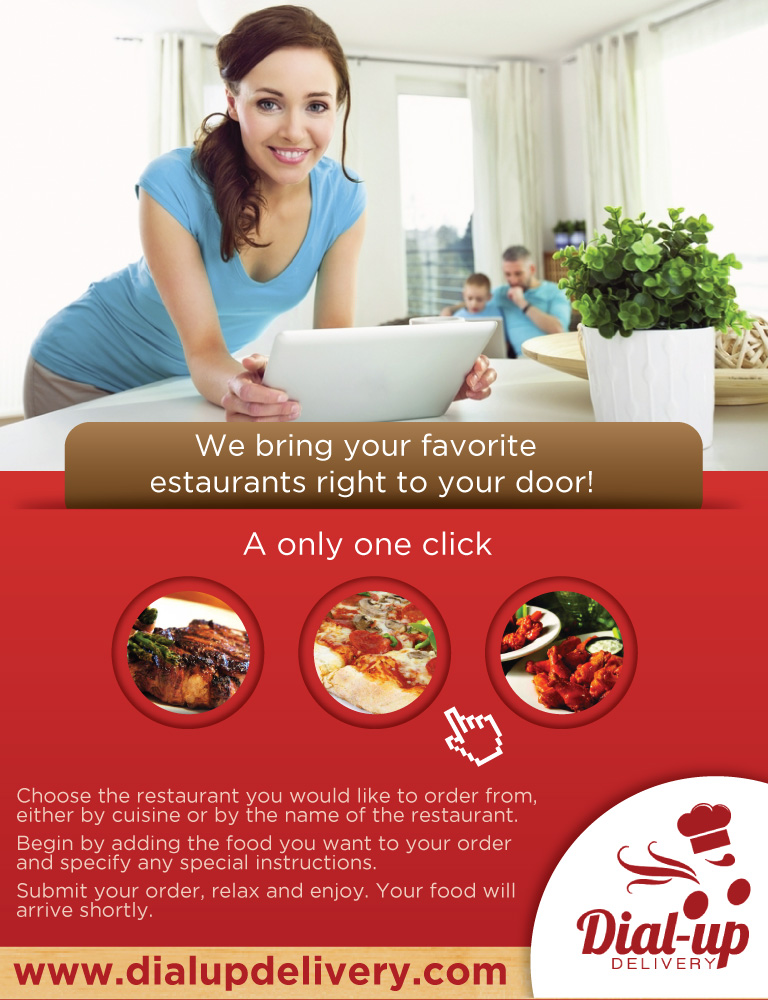 Design de Flyer par JCR pour Dial-up Delivery | Design #2127285
