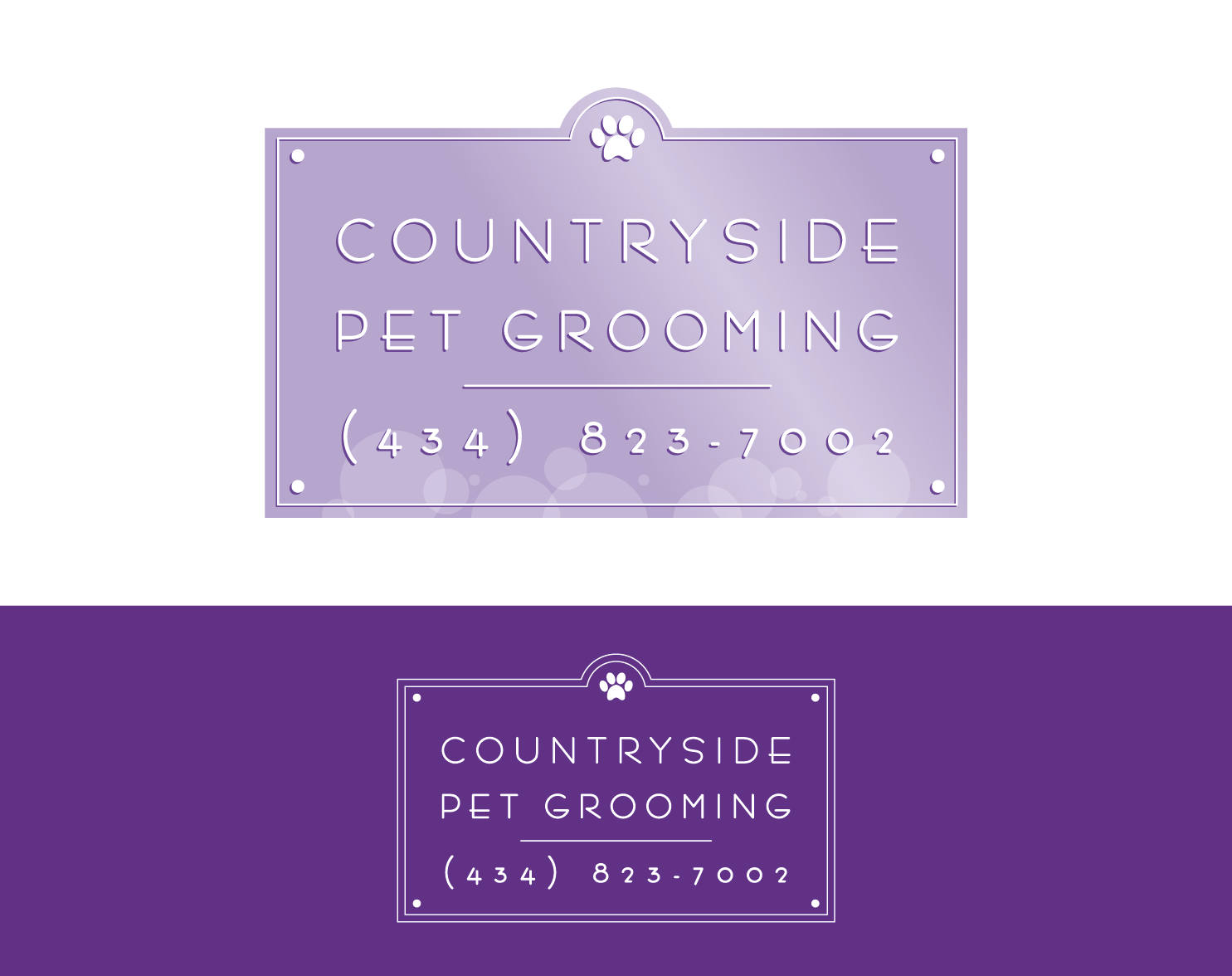 Logo Design by Miss Paperella for Countryside Pet Grooming | Design #9854917