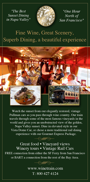 Newspaper Ad Design by Neoguy for Napa Valley Wine Train | Design #2152300