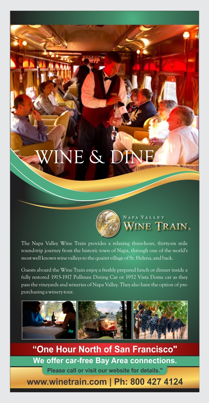 Newspaper Ad Design by Ramaling Belkote for Napa Valley Wine Train | Design #2144136