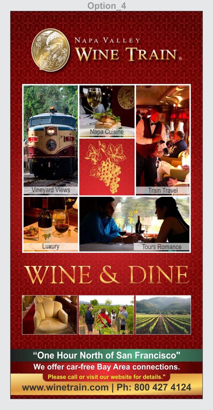 Newspaper Ad Design by Ramaling Belkote for Napa Valley Wine Train | Design #2151892